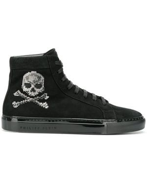 Philipp Plein Sneakers con teschio Swarovski - Nero