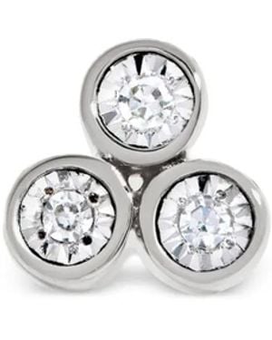 Monica Vinader Diamond Cluster シングルピアス 14Kホワイトゴールド