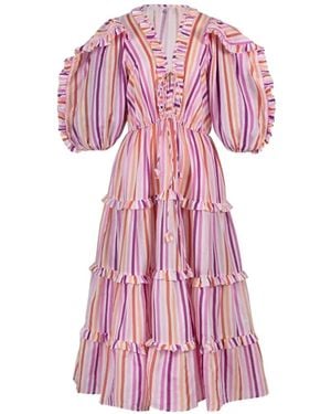 Celiab Teresa Striped Dress - Pink