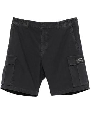 Ecoalf Logo-Patch Cargo Shorts - Black