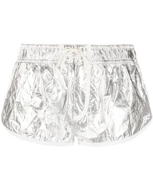 Tom Ford Metallic Crinkle Running Shorts - White
