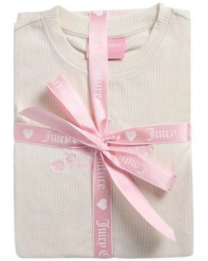 Juicy Couture Ribbed-Knit Lettuce-Trim Pyjamas (Set Of Three) - Pink