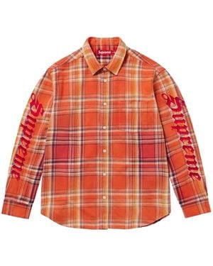 Supreme Plaid Flannel Shirt - Red