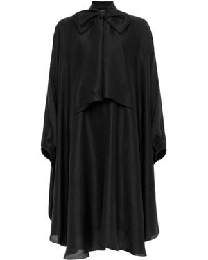 Azeeza Emlyn Silk Dress - Black