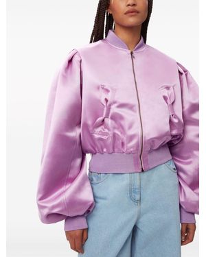 NINA RICCI クロップド　ボンバージャケット　ブルー Nina Ricci クロップド ボンバージャケット | ブラック