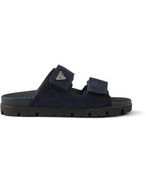 Prada Sandales En Daim - Blue