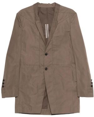 Rick Owens Button Panelled Coat - Brown