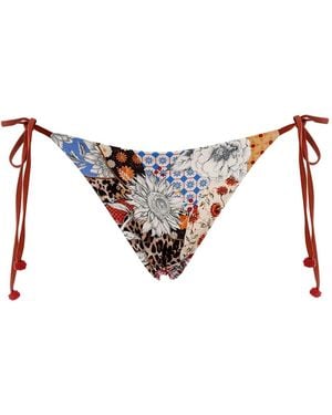 Agua Bendita Bas De Bikini À Imprimé Patchwork - White