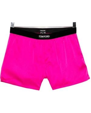 Tom Ford Logo-Patch Boxer Shorts - Pink