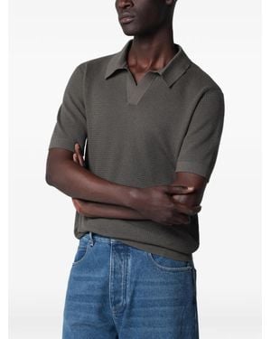 ZEGNA Jacquard Polo Shirt - Grey