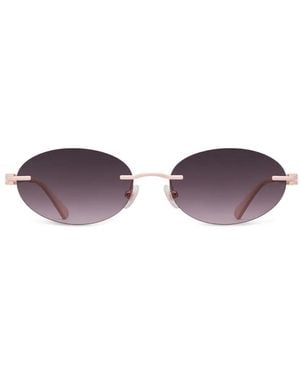 Furla Rimless Oval-Frame Sunglasses - Purple