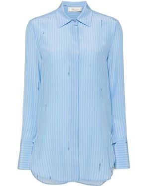 Blumarine Pinstriped Shirt - Blue