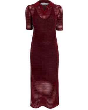 Proenza Schouler Meline ストライプ ポロワンピース - レッド