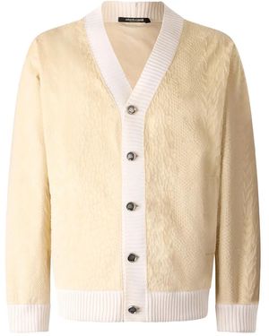 Roberto Cavalli Python-print Cardigan - ナチュラル