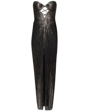 Maria Lucia Hohan Naima Cut-Out Plissé-Effect Maxi Dress - Black