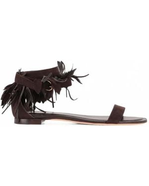 Tod's Sandalias Con Detalle De Plumas - Blanco