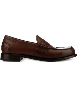 Prada Tassel Leather Loafers - Brown