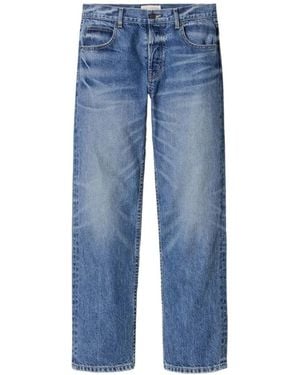 Nili Lotan Faded-Effect Straight-Leg Jeans - Blue