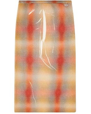DIESEL Midi M-Cherie-A Skirt - Orange