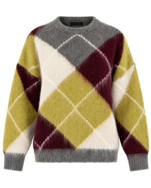 SOLOTRE Pullover Mit Argyle-Muster - Grün