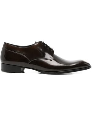 Saint Laurent Leather Derby Shoes - Weiß
