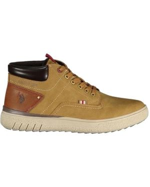 U.S. POLO ASSN. Lace-Up Paneled Boots - Brown