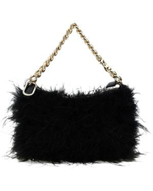 Twinset Liliane Clutch Mit Federn - Schwarz