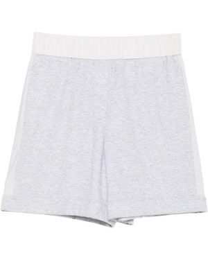 Peserico Pantalones Cortos Con Rayas Laterales - Blanco