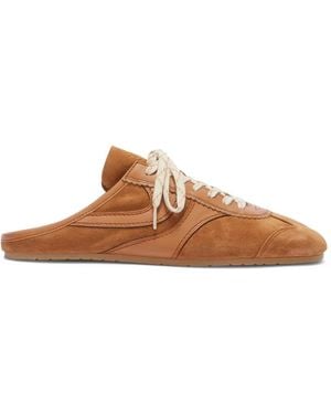 Dries Van Noten Suede Trainer Mules - Brown