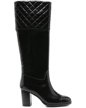 GOLD&ROUGE 75Mm Babi Quilted Boots - Black
