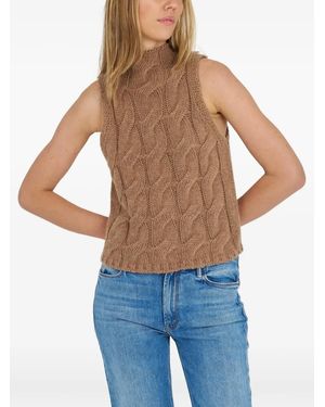 Archer Cashmere Lennon Pullover Mit Zopfmuster - Blau