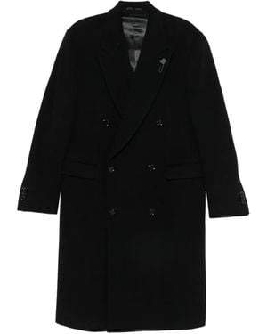 Lardini Abrigo Con Doble Botonadura - Negro