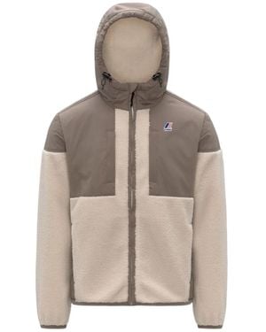 K-Way Hooded Fleece Jacket - Natural