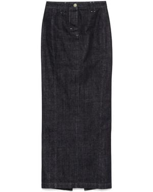 Jacquemus Long Skirt Le Jupe De-Nîmes With Slit - Blue