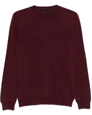 Zanone Pull À Col Rond - Rouge