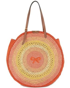 Anya Hindmarch Round Bow Tote Bag - Orange