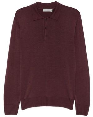 Canali Wool Polo Shirt - Purple