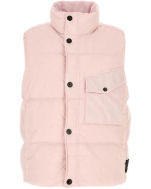 Stone Island Quilted Panelled Gilet - Pink