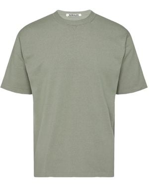 AURALEE Crew-Neck T-Shirt - Gray