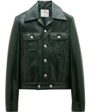 Courreges V Trucker Vinyl Jacket - Green