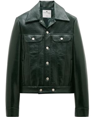 Courreges V Trucker Vinyl Jacket - Green