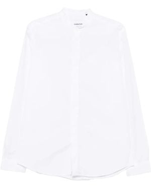 Costumein Band-Collar Long-Sleeve Shirt - White
