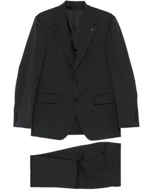 Lardini Logo-detail Single-breasted Suit - Black