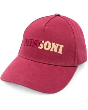 Missoni Logo-Embroidered Baseball Cap - Pink