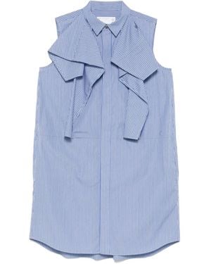 Sacai Poplin Mini Dress - Blue