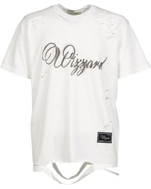 WIZZARD T-Shirt Im Distressed-Look - Weiß