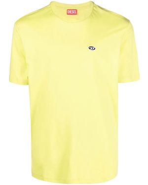 DIESEL T-Just-Doval-Pj Cotton T-Shirt - Yellow