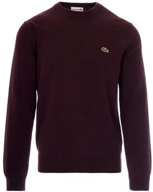Lacoste Logo-Patch Sweater - Purple
