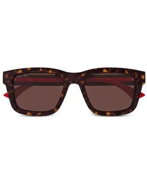 Gucci Eckige Sonnenbrille - Braun