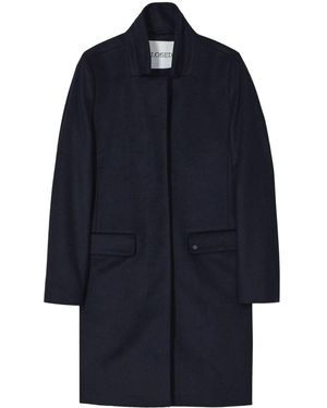 Closed Pori Single-Breasted Coat - Blue
